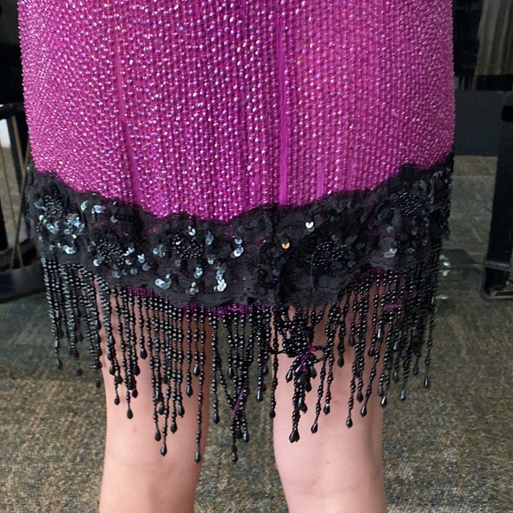 Custom made purple and black flapper dress for a show. - Picture 3 of 8